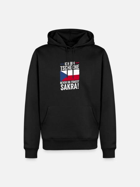 Tchèques République tchèque - Sweat à capuche Premium bio Homme - noir