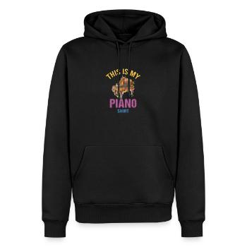 Klavier Klavierspieler Piano Musiker Sprüche - Männer Premium Bio Hoodie - Schwarz - Vorne - Nico (187cm)