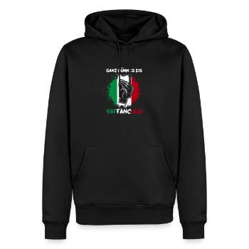 Italy Italian Vaffanculo - Men’s Premium Organic Hoodie - black - Front - Nico (187cm)