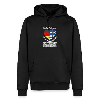 Grèce Allemagne Grèce - Sweat à capuche Premium bio Homme - noir - Devant - Nico (187cm)