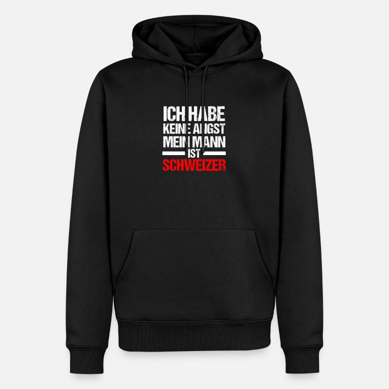 Schweizer Schweiz - Männer Premium Bio Hoodie - Schwarz