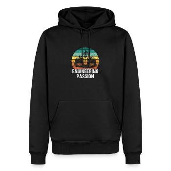 Ingenieur Ingenieure Maschinenbau Egineer - Männer Premium Bio Hoodie - Schwarz - Vorne - Nico (187cm)