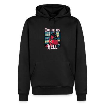 Höllisch Langweilig Gothic Dämonenkunst Hölle Goth - Männer Premium Bio Hoodie - Schwarz - Vorne - Nico (187cm)