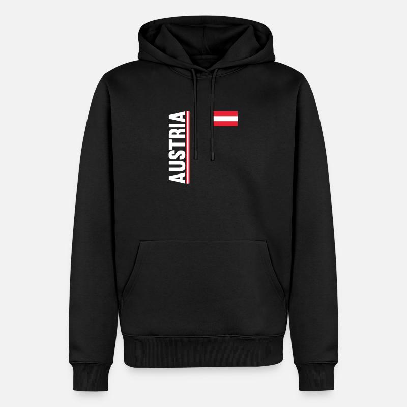 Autrichiens Autriche - Sweat à capuche Premium bio Homme - noir
