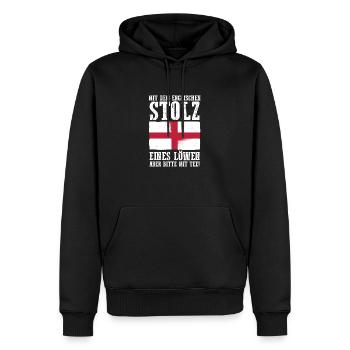 Großbritannien Engländer England - Männer Premium Bio Hoodie - Schwarz - Vorne - Nico (187cm)