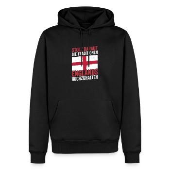 Großbritannien Engländer England - Männer Premium Bio Hoodie - Schwarz - Vorne - Nico (187cm)