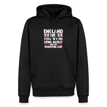 Großbritannien Engländer England - Männer Premium Bio Hoodie - Schwarz - Vorne - Nico (187cm)
