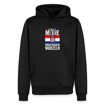 Kroate Kroatisch Kroatien - Männer Premium Bio Hoodie - Schwarz - Vorne - Nico (187cm)