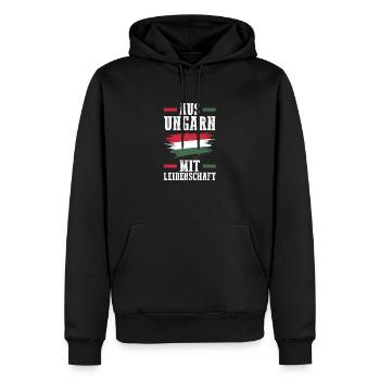 Hungarian Hungarian Hungary - Men’s Premium Organic Hoodie - black - Front - Nico (187cm)