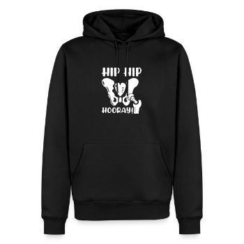 Neue Hüfte Hüftersatz Lustige Physiotherapie - Männer Premium Bio Hoodie - Schwarz - Vorne - Nico (187cm)