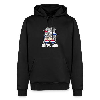 Pays-Bas Pays-Bas - Sweat à capuche Premium bio Homme - noir - Devant - Nico (187cm)