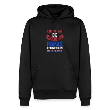 Holland Papa Vater Vatertag Niederländer Niederlan - Männer Premium Bio Hoodie - Schwarz - Vorne - Nico (187cm)