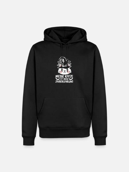 Cat Witch Halloween Costume Halloween - Men’s Premium Organic Hoodie - black