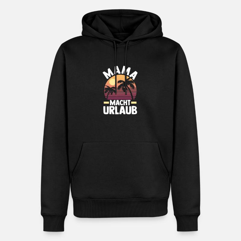 Vacancier Mère Maman - Sweat à capuche Premium bio Homme - noir