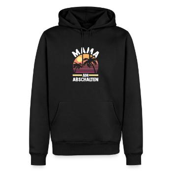 Vacancier Mère Maman - Sweat à capuche Premium bio Homme - noir - Devant - Nico (187cm)