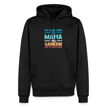Mutter Gamerin Gamer Zocken Mama - Männer Premium Bio Hoodie - Schwarz - Vorne - Nico (187cm)