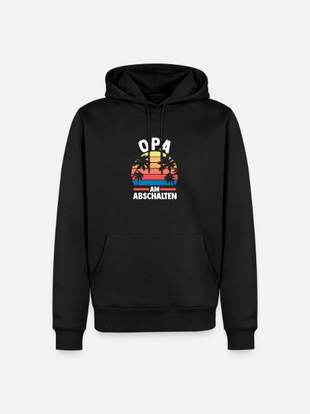 Urlaub Urlauber Großvater Opa - Männer Premium Bio Hoodie - Schwarz