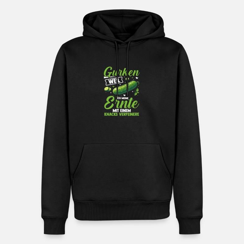 Gärtner Gurke Bauer Garten - Männer Premium Bio Hoodie - Schwarz
