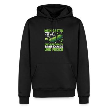 Gärtner Gurke Bauer Garten - Männer Premium Bio Hoodie - Schwarz - Vorne - Nico (187cm)
