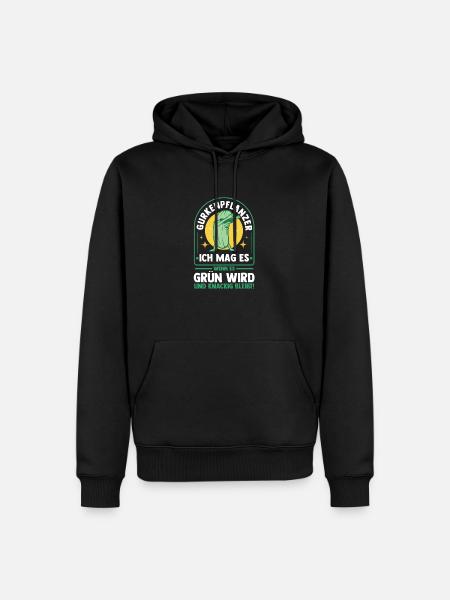 Gärtner Gurke Bauer Garten - Männer Premium Bio Hoodie - Schwarz