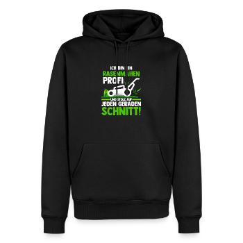 Gärtner Rasenmäher Bauer Garten - Männer Premium Bio Hoodie - Schwarz - Vorne - Nico (187cm)