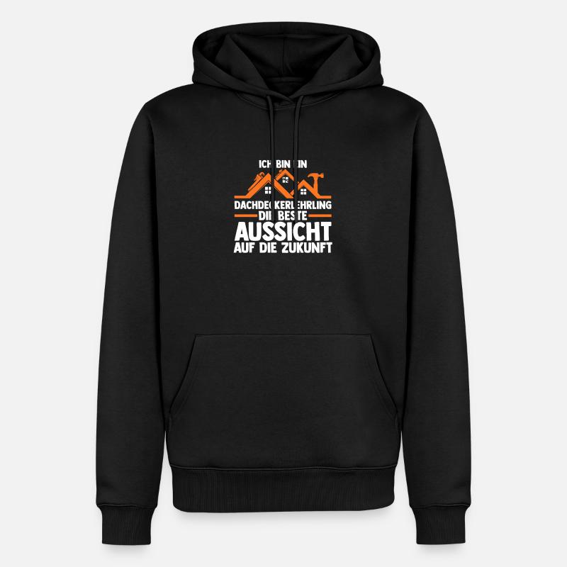Roofing training apprentice Auzbi roofer - Men’s Premium Organic Hoodie - black