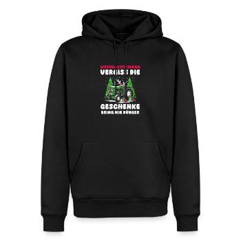 Weihnachtsmann Traktor Weihnachtsfest Bauer Landwi - Männer Premium Bio Hoodie - Schwarz - Vorne - Nico (187cm)