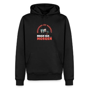 Weihnachtsmann Weihnachtsfest Faultier - Männer Premium Bio Hoodie - Schwarz - Vorne - Nico (187cm)
