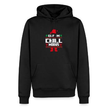 Weihnachtself Weihnachten Weihnachtsmann Chill Elf - Männer Premium Bio Hoodie - Schwarz - Vorne - Nico (187cm)