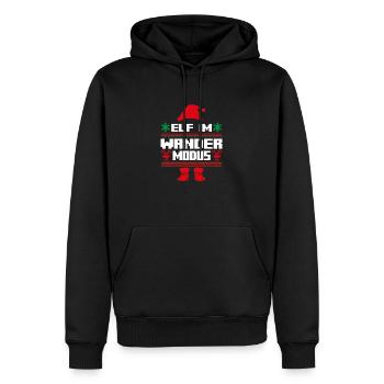 Elfe de Noël Randonnée Randonnée Elfe - Sweat à capuche Premium bio Homme - noir - Devant - Nico (187cm)