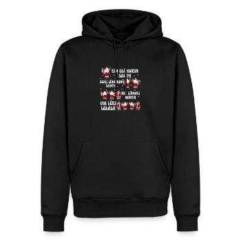 Vin chaud Père Noël Gnome Noël - Sweat à capuche Premium bio Homme - noir - Devant - Nico (187cm)