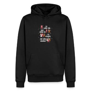 Glühwein Weihnachtsmann Gnome Weihnachts - Männer Premium Bio Hoodie - Schwarz - Vorne - Nico (187cm)