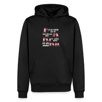 Glühwein Weihnachtsmann Gnome Weihnachts - Männer Premium Bio Hoodie - Schwarz - Vorne - Nico (187cm)