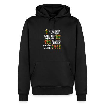 Glühwein Weihnachtsmann Gnome Weihnachts - Männer Premium Bio Hoodie - Schwarz - Vorne - Nico (187cm)
