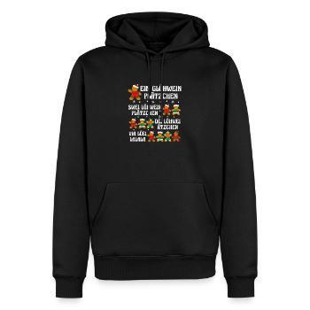 Glühwein Weihnachtsmann Gnome Weihnachts - Männer Premium Bio Hoodie - Schwarz - Vorne - Nico (187cm)