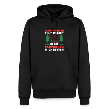 Biscuits de Noël pour la fête de Noël du Père Noël - Sweat à capuche Premium bio Homme - noir - Devant - Nico (187cm)