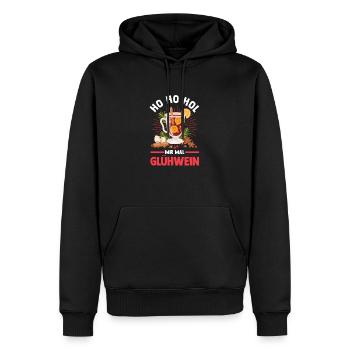 Ho Ho apporte-moi du vin chaud - Sweat à capuche Premium bio Homme - noir - Devant - Nico (187cm)