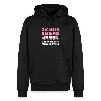 Mama Von 2 Kindern - Männer Premium Bio Hoodie - Schwarz - Vorne - Nico (187cm)