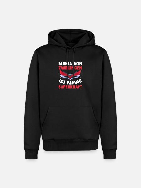 Mom of twins - Men’s Premium Organic Hoodie - black