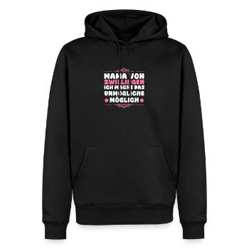 Mama Von Zwillingen - Männer Premium Bio Hoodie - Schwarz - Vorne - Nico (187cm)