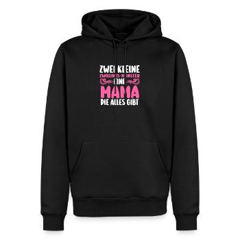 Mama Von Zwillingen - Männer Premium Bio Hoodie - Schwarz - Vorne - Nico (187cm)