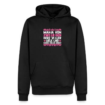 Mama Von Zwillingen - Männer Premium Bio Hoodie - Schwarz - Vorne - Nico (187cm)