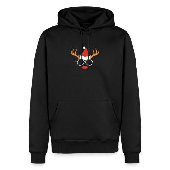Weihnachtsmann Weihnachten Rentier - Männer Premium Bio Hoodie - Schwarz - Vorne - Nico (187cm)