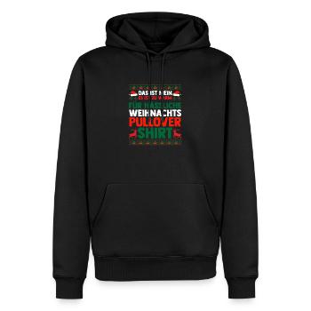 Père Noël Noël laid Noël - Sweat à capuche Premium bio Homme - noir - Devant - Nico (187cm)