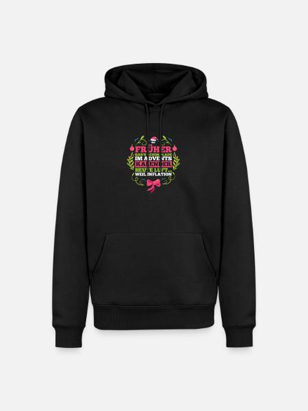Weihnachtsmann Inflation Weihnachten - Männer Premium Bio Hoodie - Schwarz