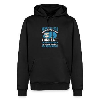Lazy Late Riser Motivation Sloth - Men’s Premium Organic Hoodie - black - Front - Nico (187cm)