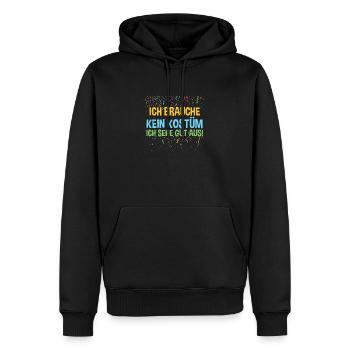 Karnevalskostüm Fasching Karneval - Männer Premium Bio Hoodie - Schwarz - Vorne - Nico (187cm)