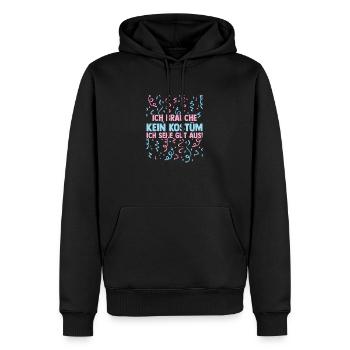 Karnevalskostüm Fasching Karneval - Männer Premium Bio Hoodie - Schwarz - Vorne - Nico (187cm)