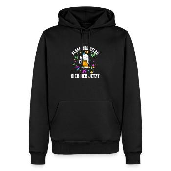Costume de carnaval Boire de la bière Carnaval Carnaval - Sweat à capuche Premium bio Homme - noir - Devant - Nico (187cm)