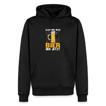 Costume de carnaval Boire de la bière Carnaval Carnaval - Sweat à capuche Premium bio Homme - noir - Devant - Nico (187cm)